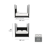 Homestyles Bedford Black King Poster Bed