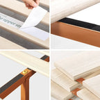 Priage by ZINUS Alexia Rustic Pine Wood Minimalist Rustic Platform Bed