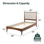 Priage by ZINUS Mid Century Wood Platform Bed Frame