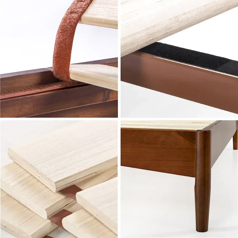 Priage by ZINUS Mid Century Wood Platform Bed Frame