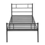 Metal Bed Frame with Headboard and Footboard, No Box Spring Needed