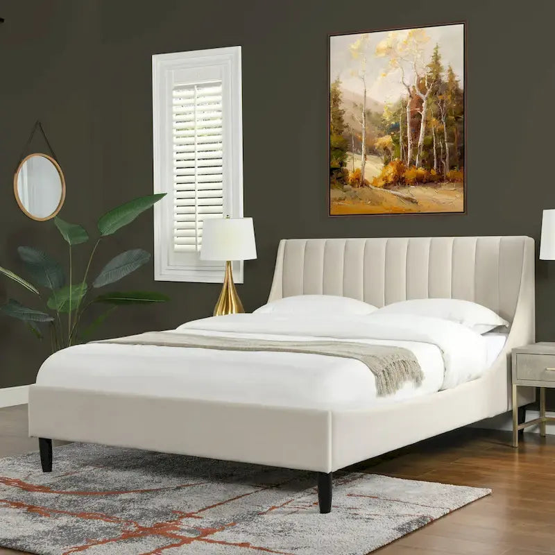Aspen Vertical Tufted Upholstered Platform Bed