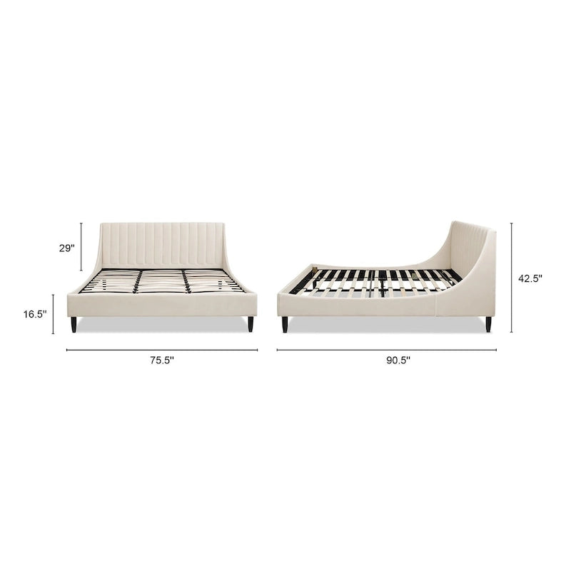 Aspen Vertical Tufted Upholstered Platform Bed
