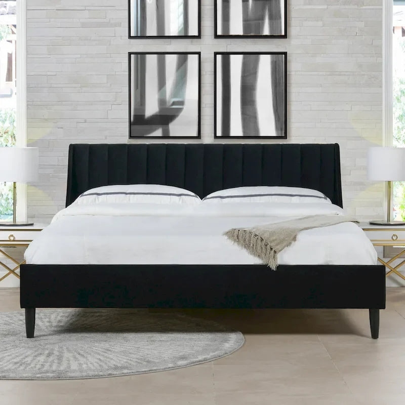 Aspen Vertical Tufted Upholstered Platform Bed