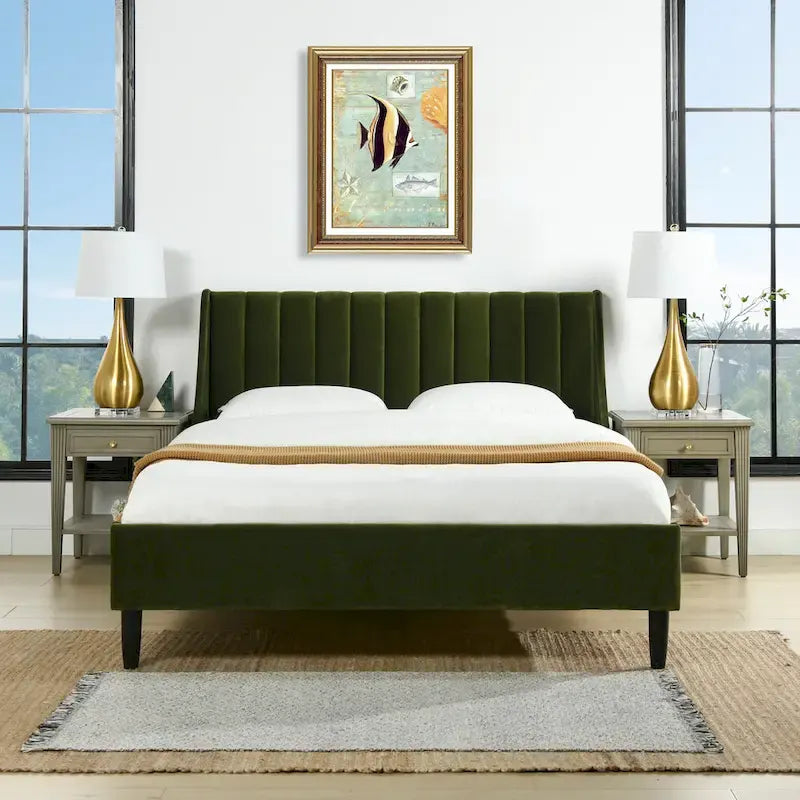 Aspen Vertical Tufted Upholstered Platform Bed
