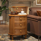 Fully Assembled Nightstand with 3 Drawers