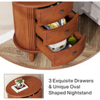 Fully Assembled Nightstand with 3 Drawers