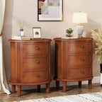 Fully Assembled Nightstand with 3 Drawers