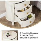 Fully Assembled Nightstand with 3 Drawers