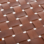 SAFAVIEH Manervia Wood & Leather Bench - 47Wx16Dx18H