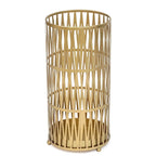 ADECO Stand Gold / Black Round RackMetal Umbrella Cane Walk Stick Drip Tray - 9. 2x9. 2x19