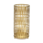 ADECO Stand Gold / Black Round RackMetal Umbrella Cane Walk Stick Drip Tray - 9. 2x9. 2x19