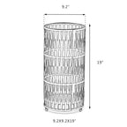 ADECO Stand Gold / Black Round RackMetal Umbrella Cane Walk Stick Drip Tray - 9. 2x9. 2x19