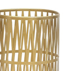 ADECO Stand Gold / Black Round RackMetal Umbrella Cane Walk Stick Drip Tray - 9. 2x9. 2x19