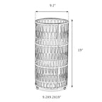 ADECO Stand Gold / Black Round RackMetal Umbrella Cane Walk Stick Drip Tray - 9. 2x9. 2x19