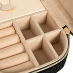 Household Essentials Fabric Travel Jewelry Organizer Box - 5.0L x 3.8W x 2.0H