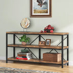 3 Tiers Console Table TV Stand with Storage Shelves,Sofa Table