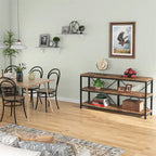 3 Tiers Console Table TV Stand with Storage Shelves,Sofa Table