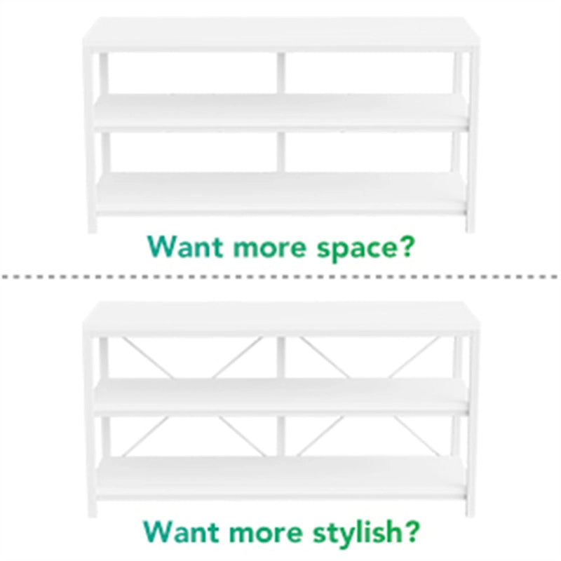 3 Tiers Console Table TV Stand with Storage Shelves,Sofa Table