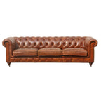 Pasargad Home Paris Club Genuine Leather Chester Bay Tufted Sofa/Chair