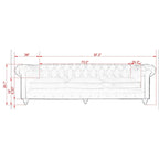 Pasargad Home Paris Club Genuine Leather Chester Bay Tufted Sofa/Chair