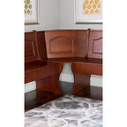 Linon Riki Corner Bench Dark Brown