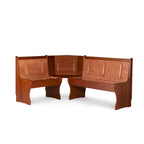 Linon Riki Corner Bench Dark Brown