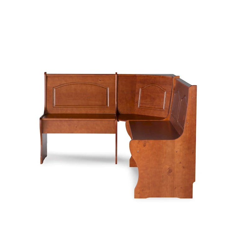 Linon Riki Corner Bench Dark Brown