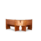 Linon Riki Corner Bench Dark Brown
