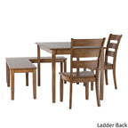 Wilmington II Rectangular Oak Finish Breakfast Nook Set by iNSPIRE Q Classic