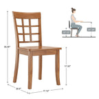 Wilmington II Rectangular Oak Finish Breakfast Nook Set by iNSPIRE Q Classic