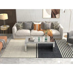 Glam Glass Mirrored Coffee Table Rectangle Silver Accent Table