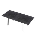 Extendable Kitchen Sintered Stone Material Rectangle Dining Table - 62.9x31.5x31.1 inch