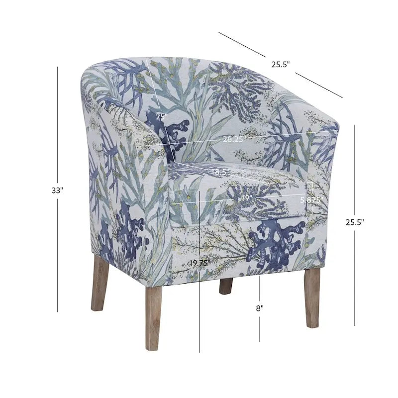 Andrew Barrel Oceanside Upholstered Club Chair