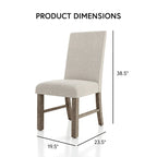 Jusk Rustic Grey Wood 7-Piece Dining Table Set by Furniture of America