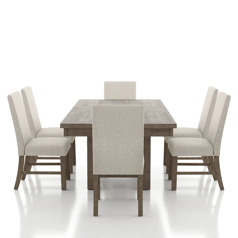 Jusk Rustic Grey Wood 7-Piece Dining Table Set by Furniture of America