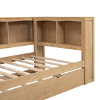 Twin Size Daybed with Trundle,Storage Cabinets and USB Ports