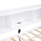 Twin Size Daybed with Trundle,Storage Cabinets and USB Ports