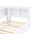 Twin Size Daybed with Trundle,Storage Cabinets and USB Ports