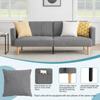 78.74Inch Modern Fabric Sofa Bed 3-in-1 Foldable Sleeper Sofa Bed