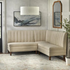 Lifestorey Kerrington 3-Piece Channel Back Upholstered Banquette Set