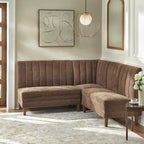 Lifestorey Kerrington 3-Piece Channel Back Upholstered Banquette Set