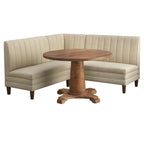 Lifestorey Kerrington 3-Piece Channel Back Upholstered Banquette Set