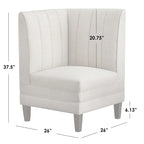 Lifestorey Kerrington 3-Piece Channel Back Upholstered Banquette Set