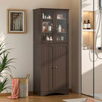 64 inches Tall Kitchen Storage Pantry Cabinet with Adjustable Shelves