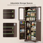 64 inches Tall Kitchen Storage Pantry Cabinet with Adjustable Shelves