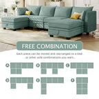 Merax Modern Large U-Shape Modular Sectional Sofa