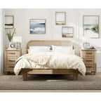 WAMPAT Modern End Table with Charging Station, Sofa Side Table with Storage