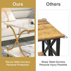 VECELO Coffee Table with Storage and Open Shelves for Living Dining Room 39-Inch, Modern Rectangle & Industrial Design