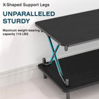 VECELO Coffee Table with Storage and Open Shelves for Living Dining Room 39-Inch, Modern Rectangle & Industrial Design